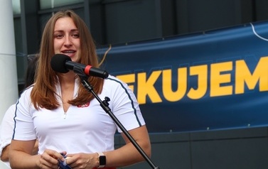 Powitanie medalistki olimpijskiej Malwiny Kopron