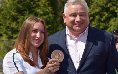 Powitanie medalistki olimpijskiej Malwiny Kopron