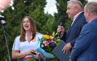 Powitanie medalistki olimpijskiej Malwiny Kopron