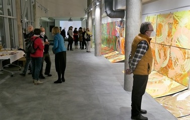 Wernisaż wystawy HopWart_GorącyDizajn_&amp;_ Promenada_SiteSpecific Ewy Markiewicz-Adamczewskiej (7 stycznia 2022) 