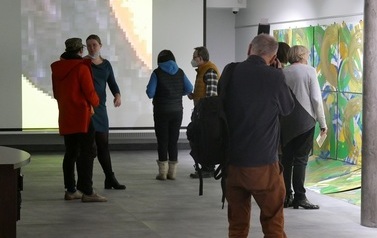 Wernisaż wystawy HopWart_GorącyDizajn_&amp;_ Promenada_SiteSpecific Ewy Markiewicz-Adamczewskiej (7 stycznia 2022) 