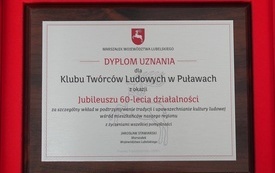 Dyplom Uznania Marszałka Województwa Lubelskiego
