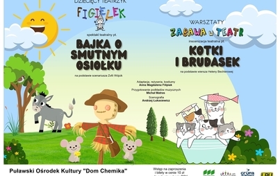Zdjęcie do Dziecięcy Teatrzyk "Figielek&rdquo; - premiera przedstawienia "Bajka o smutnym osiołku" i warsztaty "Zabawa w Teatr&rdquo; - adaptacja wiersza "Kotki i brudasek"