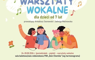 Zdjęcie do Wakacyjne Warsztaty Wokalne