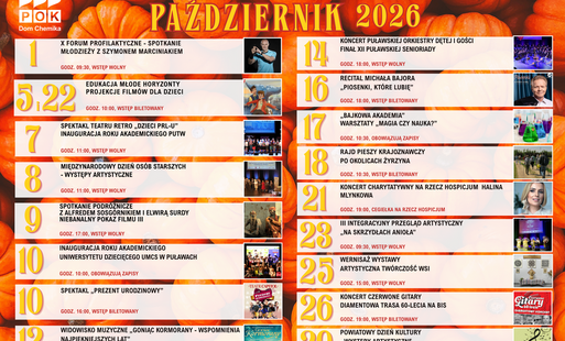 Zdjęcie do Kalendarz wydarzeń - październik