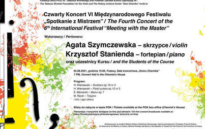 Zdjęcie do Agata Szymczewska i Krzysztof Stanienda - Koncert w ramach VI Międzynarodowego Festiwalu &bdquo;Spotkanie z Mistrzem&rdquo;