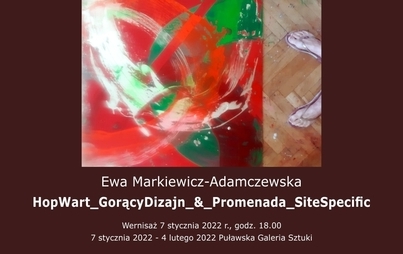 Zdjęcie do HopWart_GorącyDizajn_&amp;_ Promenada_SiteSpecific - wystawa Ewy Markiewicz-Adamczewskiej