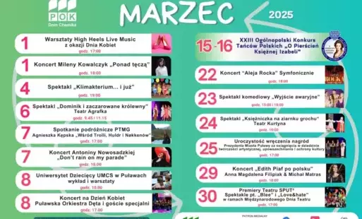 Zdjęcie do Kalendarz wydarzeń - marzec