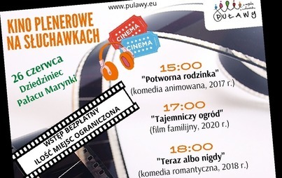 Zdjęcie do Kino plenerowe na słuchawkach w Puławach!
