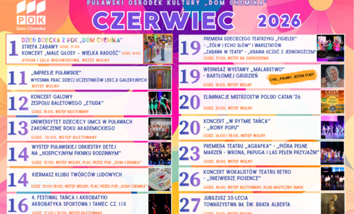 Zdjęcie do Kalendarz wydarzeń - czerwiec