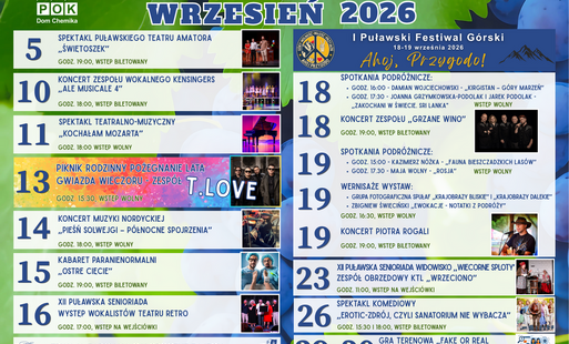 Zdjęcie do Kalendarz wydarzeń - wrzesień